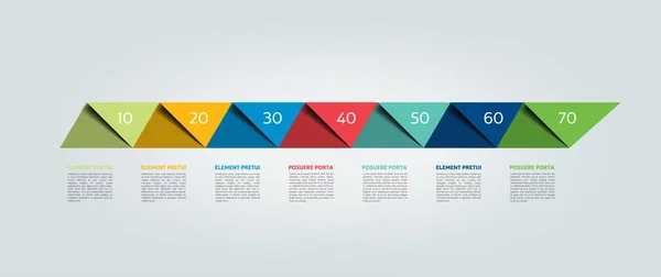 Relatório Linha Tempo Infográfico Modelo Gráfico Esquema Vetor —  Vetores de Stock