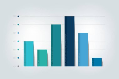 Sütun grafiği, grafik şablonu için Infographics.