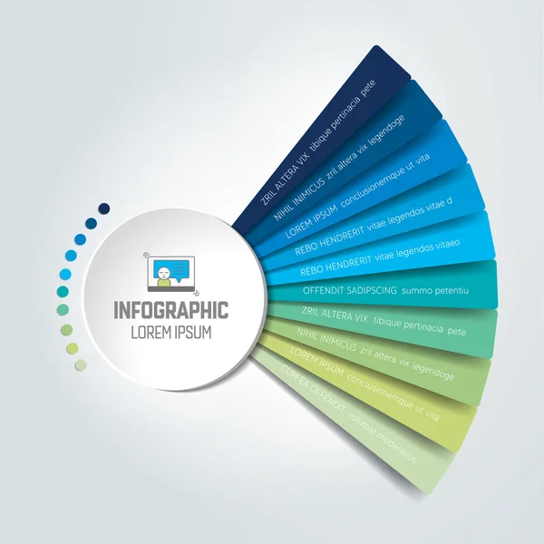 Kreis Infografik Diagramm Schema — Stockvektor