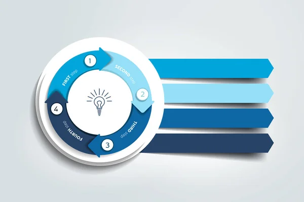 Cirkel Infographics Met Pijlen — Stockvector