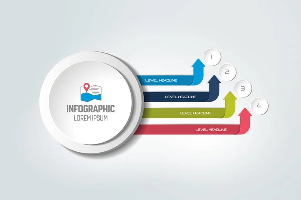 Kreis Infografik Mit Pfeilen — Stockvektor