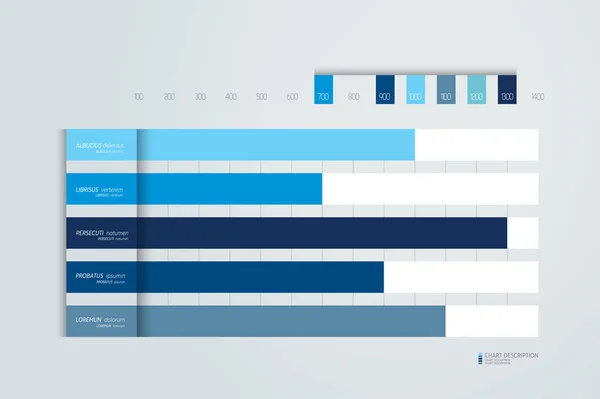 Flat Chart Graph Schema Einfach Farblich Editierbar Infografik Element Vektor — Stockvektor