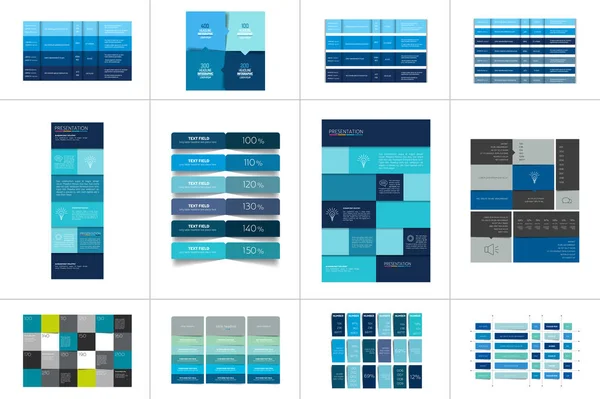 Große Tische Zeitpläne Banner Schritt Für Schritt Infografik — Stockvektor