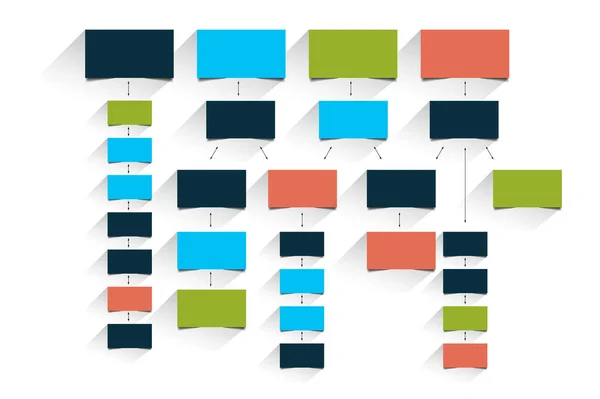 Carta Mentale Diagramma Flusso Infografica — Vettoriale Stock