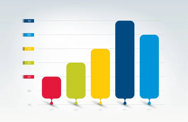 Chart Graph Scheme Simply Color Editable Infographics Element Vector — Stock Vector