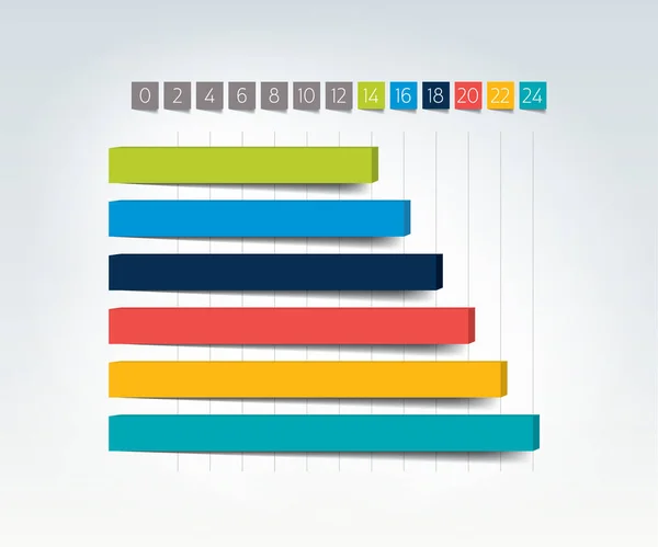 Gráfico Gráfico Esquema Simplemente Color Editable Elemento Infográfico Vector — Vector de stock