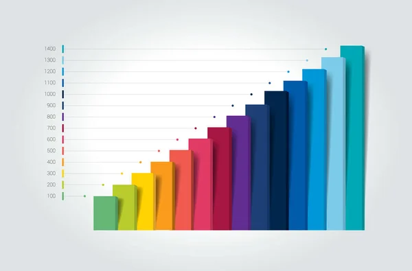 Gráfico Gráfico Columnas Elemento Infográfico — Archivo Imágenes Vectoriales