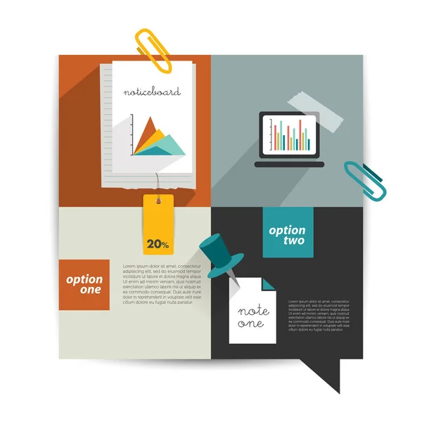 Graphique Horaire Onglet Bannière Conception Vectorielle Minimaliste Infographie — Image vectorielle