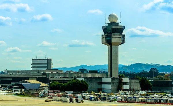 September 2018 Sao Paulo Brazil Air Traffic Controller Tower Guarulhos — Stock Photo, Image