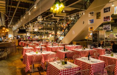 Sao Paulo , Brezilya 13 Temmuz 2018 ; Eataly , Sao Paulo en büyük İtalyan gastronomi merkezi, Brazil.A yer burada yemek, alışveriş ve öğrenmek.