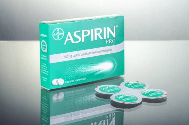 Aspirin hapı degrade arka plan üzerinde