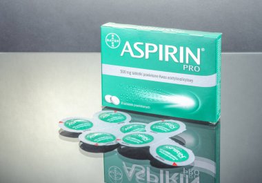 Aspirin hapı degrade arka plan üzerinde