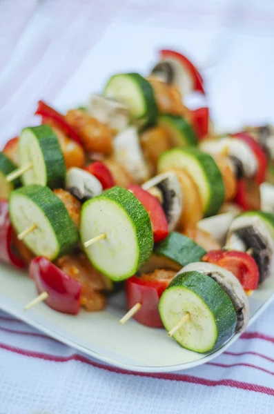 Carne Legumes Para Grelha — Fotografia de Stock