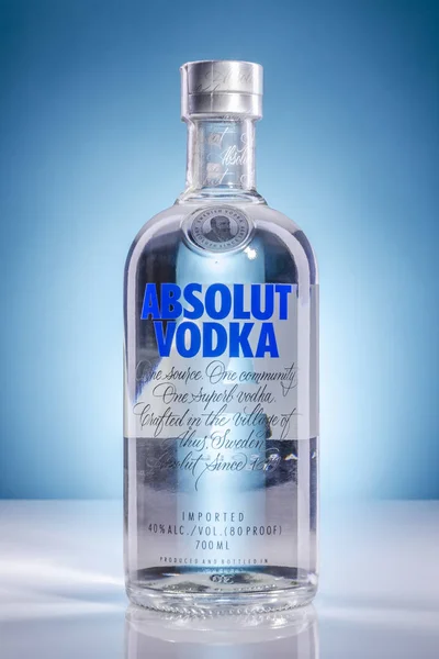 Bottle Pure Absolut Vodka Absolut Vodka Has Been Produced Southern — Stock Photo, Image