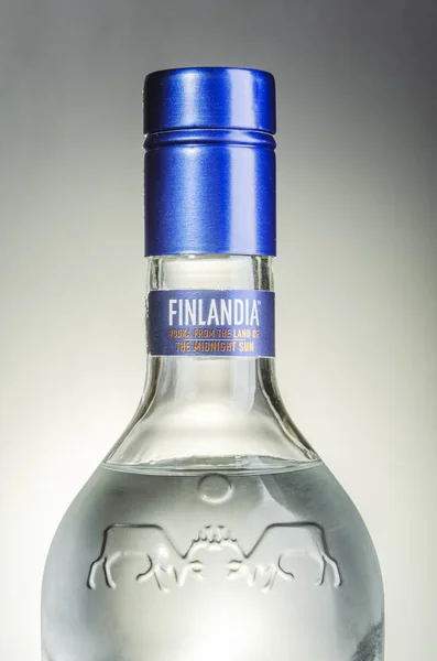 Finlandia Wodka Verloop Achtergrond Finlandia Wodka Heeft Verkregen Uit Gerst — Stockfoto