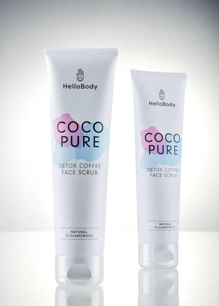 Hello Body Cosmetics Geïsoleerd Gradiënt Achtergrond Hello Body Cosmetics Hebben — Stockfoto