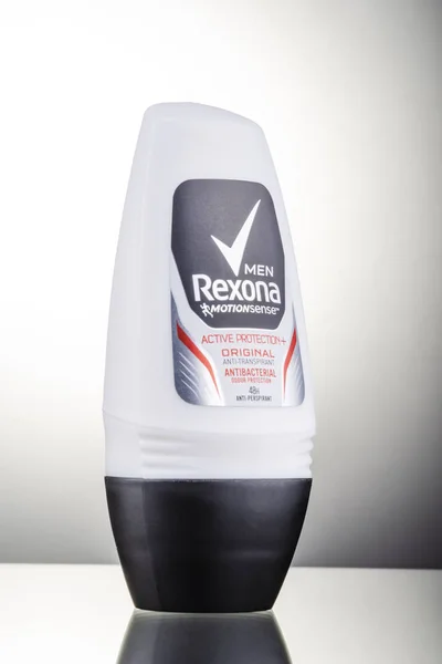 Desodorante Rexona Aislado Sobre Fondo Degradado Rexona Una Marca Desodorante — Foto de Stock