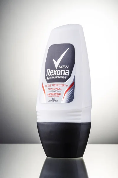 Desodorante Rexona Aislado Sobre Fondo Degradado Rexona Una Marca Desodorante — Foto de Stock