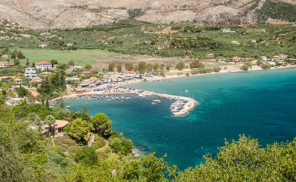 Vista Panorámica Playa Arena Keri Costa Suroeste Isla Zakynthos Grecia —  Fotos de Stock