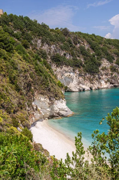 Praia Areia Pitoresca Xigia Costa Noroeste Ilha Zakynthos Grécia — Fotografia de Stock