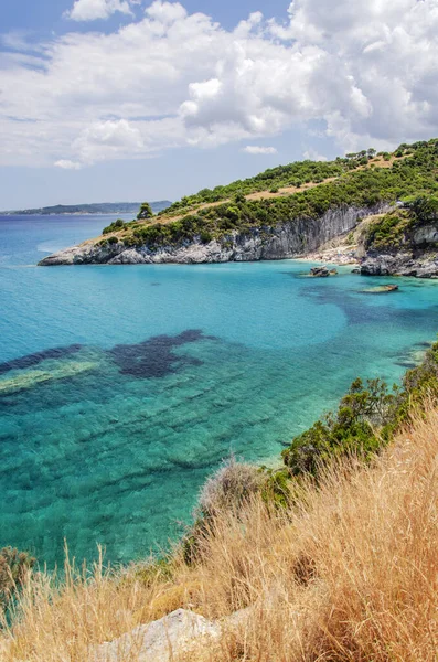 Pintoresca Playa Arena Xigia Costa Noreste Isla Zakynthos Grecia — Foto de Stock