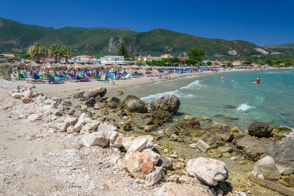 Escénica Playa Arena Alykes Está Situado Costa Este Isla Zakynthos —  Fotos de Stock