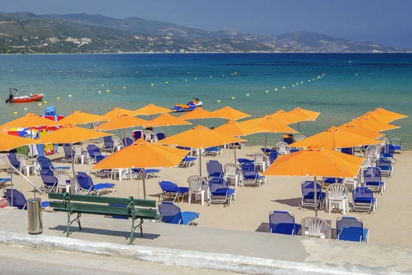 Escénica Playa Arena Alykanas Está Situado Costa Este Isla Zakynthos —  Fotos de Stock