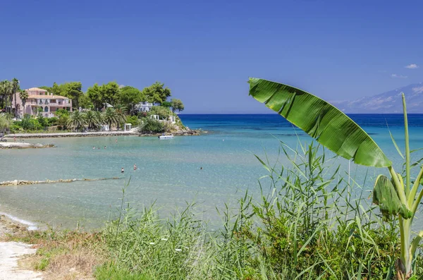 Pittoresk Sandstrand Byn Ammoudi Östkusten Zakynthos Grekland — Stockfoto