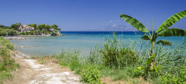 Pittoresk Sandstrand Byn Ammoudi Östkusten Zakynthos Grekland — Stockfoto