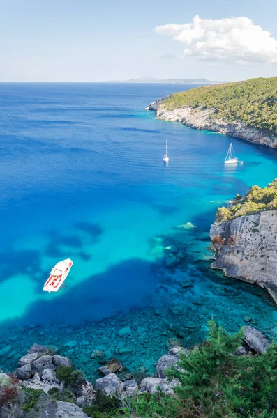 Pintoresca Vista Sobre Turquesa Careta Trampolino Playa Rocosa Está Situado — Foto de Stock