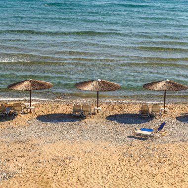 Yunanistan 'ın İyon Denizi kıyısındaki Zakynthos adasının Vassilikos yarımadasında bulunan karetta deniz kaplumbağalarının üreme alanı..