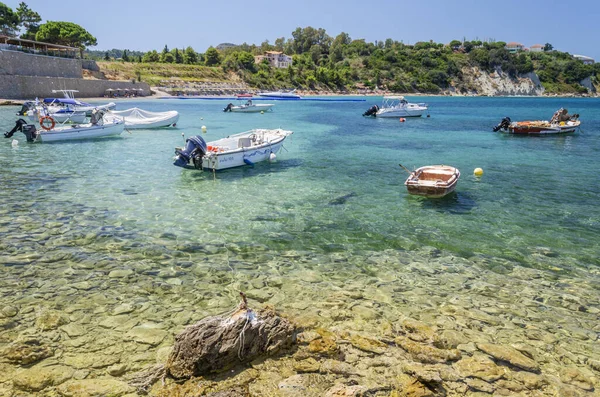 Belle Plage Sable Porto Roma Est Situé Sur Péninsule Vassilikos — Photo