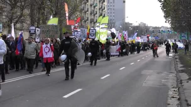 Katovice Polsko Prosinec 2018 Klimatické Změny Protestu Aktivisté Advokát Čisté — Stock video