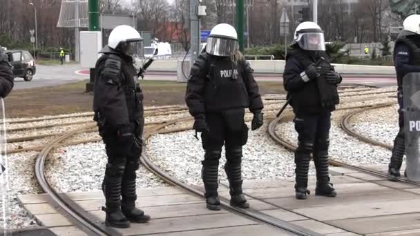 Katowice Polonia Decembrie 2018 Protestul Privind Schimbările Climatice Activiștii Susțin — Videoclip de stoc