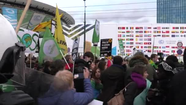 카토비체 폴란드 2018 운동가 에너지는 Cop24에 K에서 — 비디오