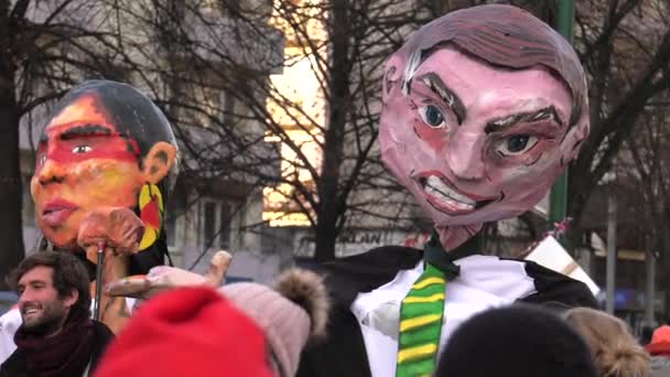 Katowice Polônia Dezembro 2018 Protesto Contra Mudanças Climáticas Ativistas Defendem — Vídeo de Stock