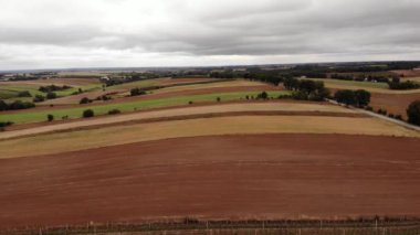 Colorful fields.4K, UHD, Cinematic, Aerial footage