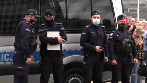 Katowice Poland 2020 Bulan Maret Kovid Orang Orang Tanpa Topeng — Stok Video