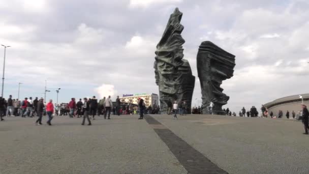 Katowice Poland 2020 March Covid People Masks Move City Uhd — Video
