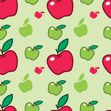 elma yeşil zemin üzerine.