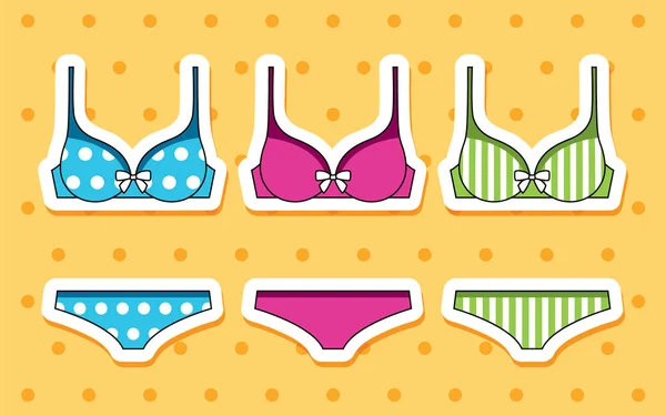 Set Lingeries Vector — Stock Vector