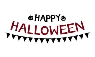 Cadılar Bayramın kutlu olsun metin afiş.