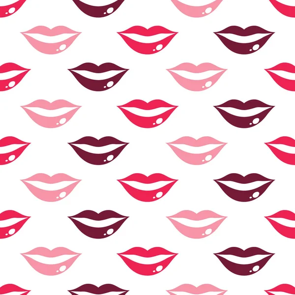 Lippen Naadloos Patroon Vector — Stockvector