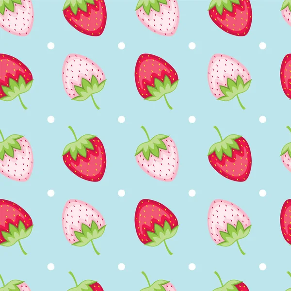 Fresas Pineberries Pattern — Vector de stock