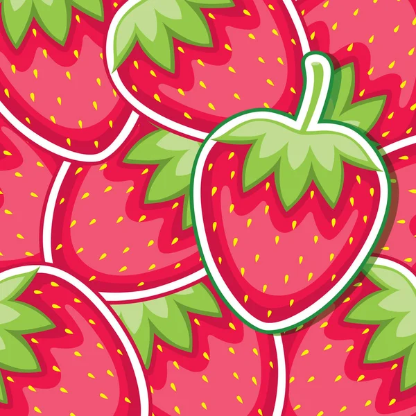 Strawberries Vector Design Fruit — Stock Vector