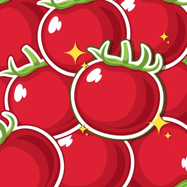 Tomates Background Pattern Diseño — Vector de stock