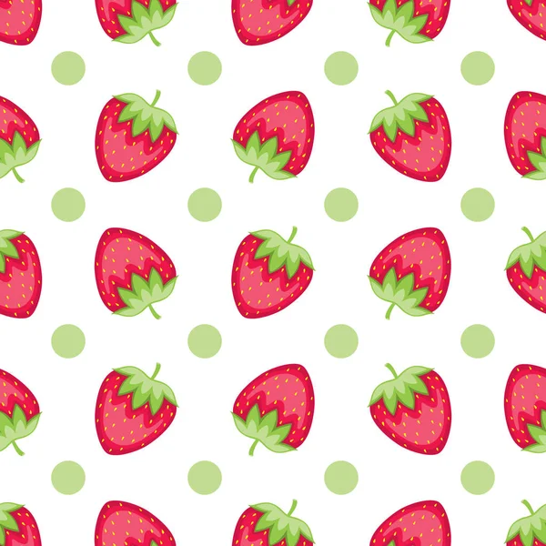 Fresas Sobre Fondo Blanco — Vector de stock