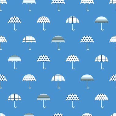 Mavi arkaplanda şemsiye.