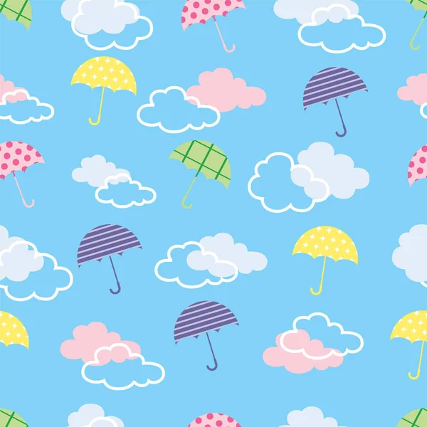 Guarda-chuva e nuvem — Vetor de Stock