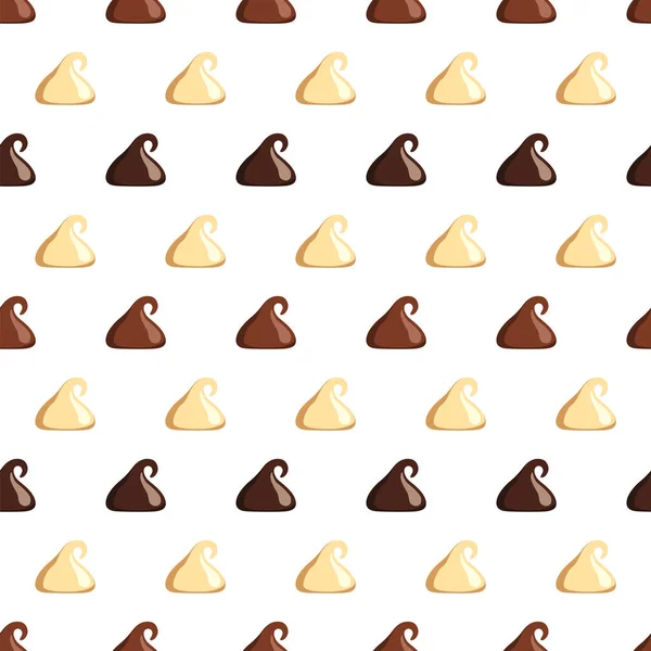 Mörk Choklad Chip Mlik Choklad Chip Och Vit Choklad Chip — Stock vektor